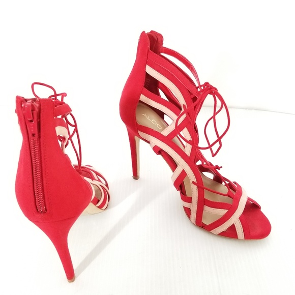 Aldo Shoes - Aldo High Heel Shoes Size 8 Red Ivory Color